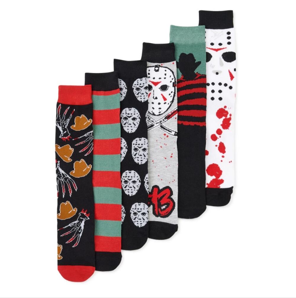 Horror Freddy vs. Jason Casual Crew Socks-6 Pairs